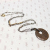 Ancient Copper Pendant on Mixed Metal Chain by Ancient Influences