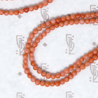 Blushing Peach Coral Long Strand Necklace