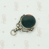 Turn of the Century English Bloodstone & Agate Fob