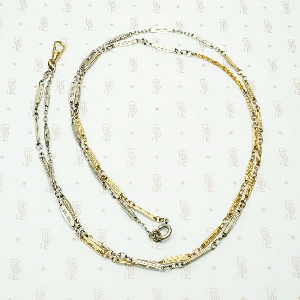 Fabulous Flat Links Two Toned Married Chain