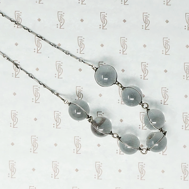 Luminous Pools of Light Rock Crystal Necklace