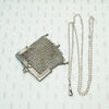 The Vienna Sterling Silver Chain Mail Purse Necklace