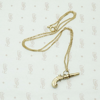 Antique Gold Flintlock Watch Key Pendant