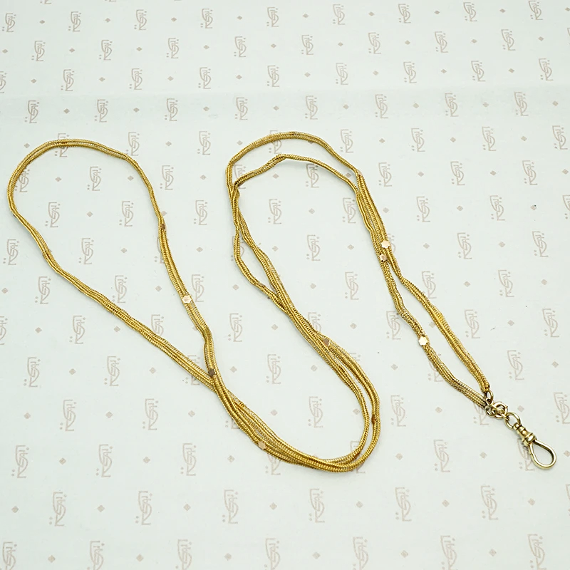 Fabulous Regency Floret Spangled Woven Gold Chain