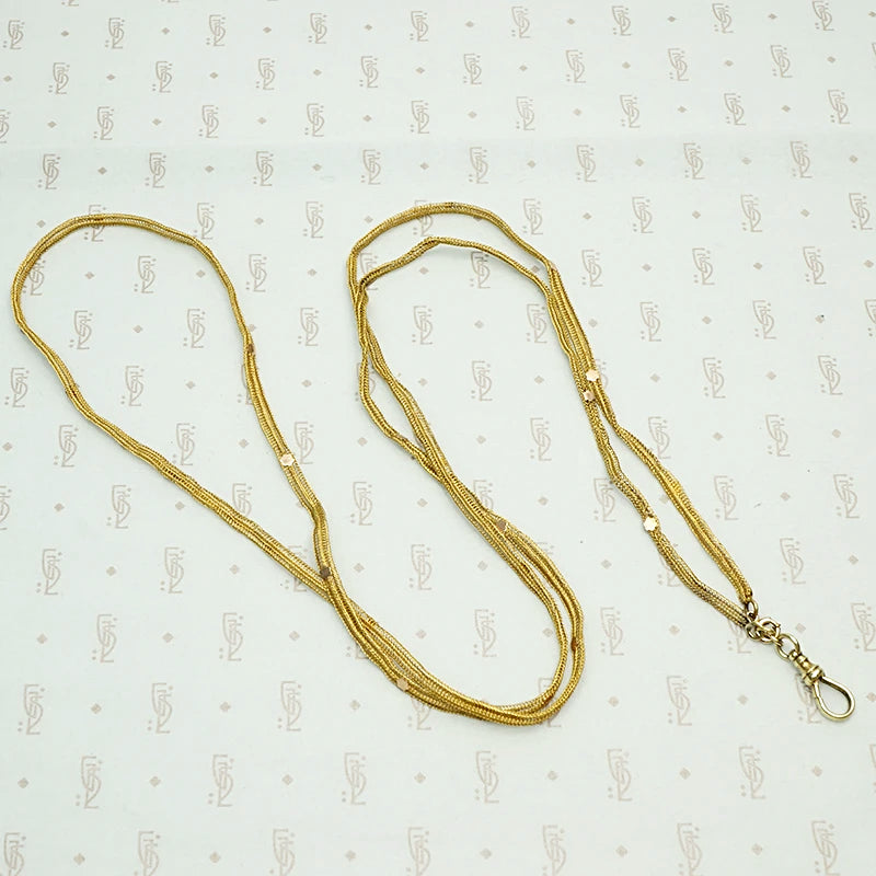 Fabulous Regency Floret Spangled Woven Gold Chain