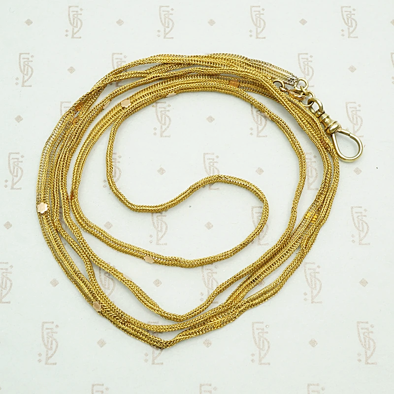 Fabulous Regency Floret Spangled Woven Gold Chain