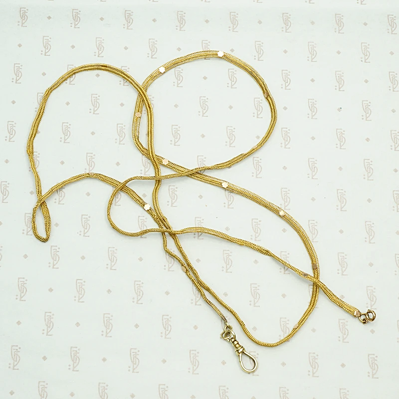 Fabulous Regency Floret Spangled Woven Gold Chain