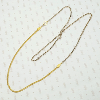 Mixed Metal Married Chain with Ornamental Details