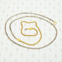 Mixed Metal Married Chain with Ornamental Details