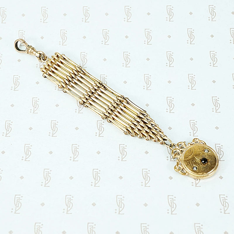 Victorian Fob on 1920's Watch Pull