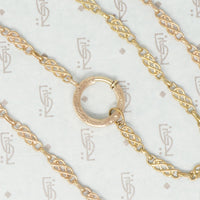 Fancy Clasp Knot Work Link Necklace