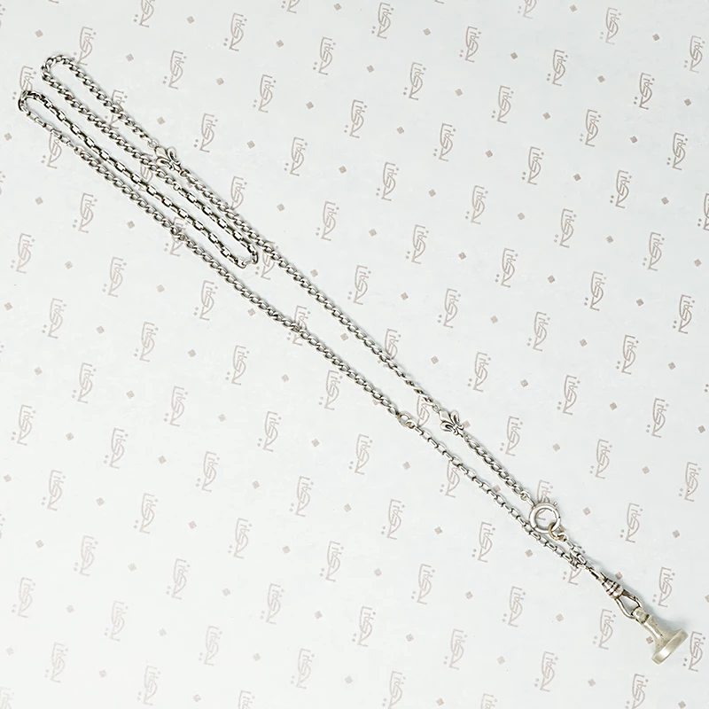 French Sterling Chain with Fleur de Lis Detail