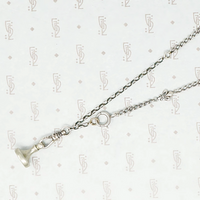 French Sterling Chain with Fleur de Lis Detail