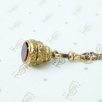 Pretty Red Glass Fob Pendant