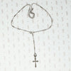 Delicate Art Deco Era Silver Necklace and Cross