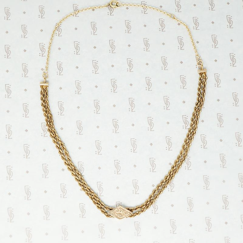 Romantic Floral Engraved Slide Choker