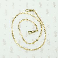 Unusual 18k Gold Chain with Matched Hooks