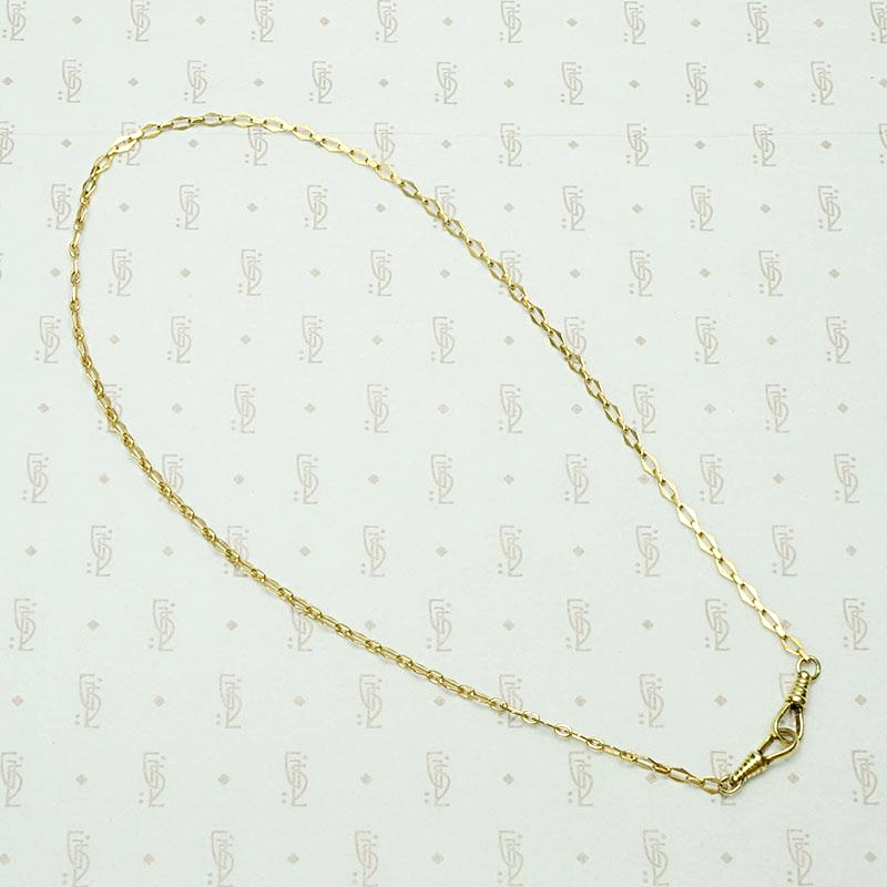 Unusual 18k Gold Chain with Matched Hooks