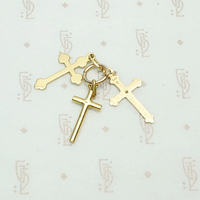 Triple Cross Cluster Pendant in Gold & Diamond