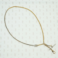 Two-Toned Married Chain with English Silver T-Bar
