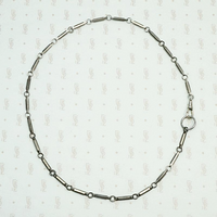 Edgy Chain with Faceted Gunmetal Links