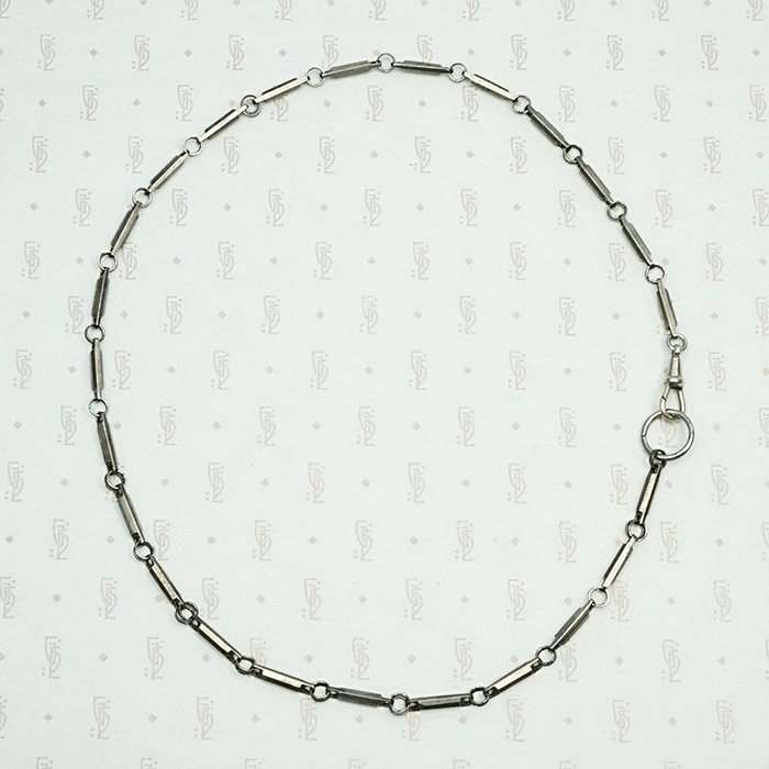 Edgy Chain with Faceted Gunmetal Links
