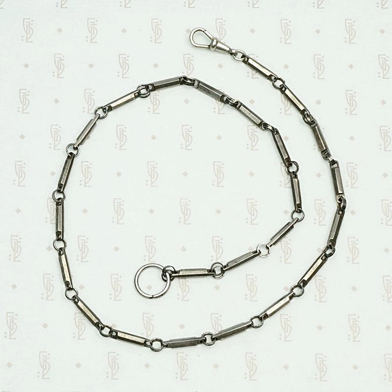 Edgy Chain with Faceted Gunmetal Links