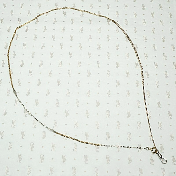 Mixed Metal Married Chain Accented with Filigree & Pearl