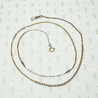 Mixed Metal Married Chain Accented with Filigree & Pearl