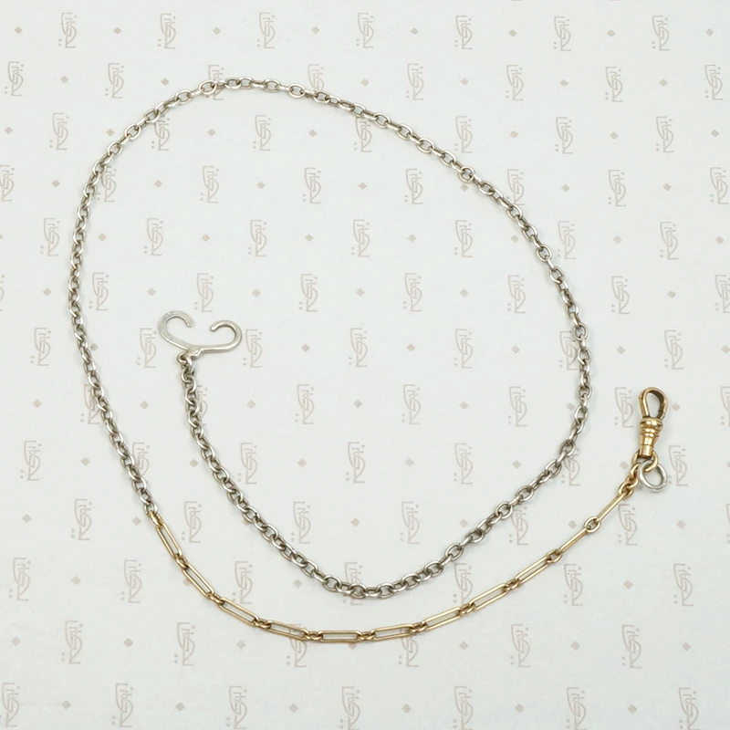 Two Tone Married Chain with Paper Clip Links