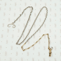 Two Tone Married Chain with Paper Clip Links