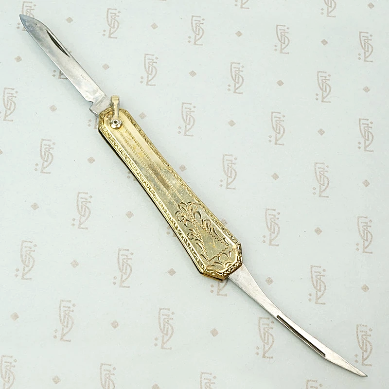 Ornate Engraved Art Deco Pocket Knife