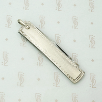 Pinstriped Sterling Silver Art Deco Pocket Knife