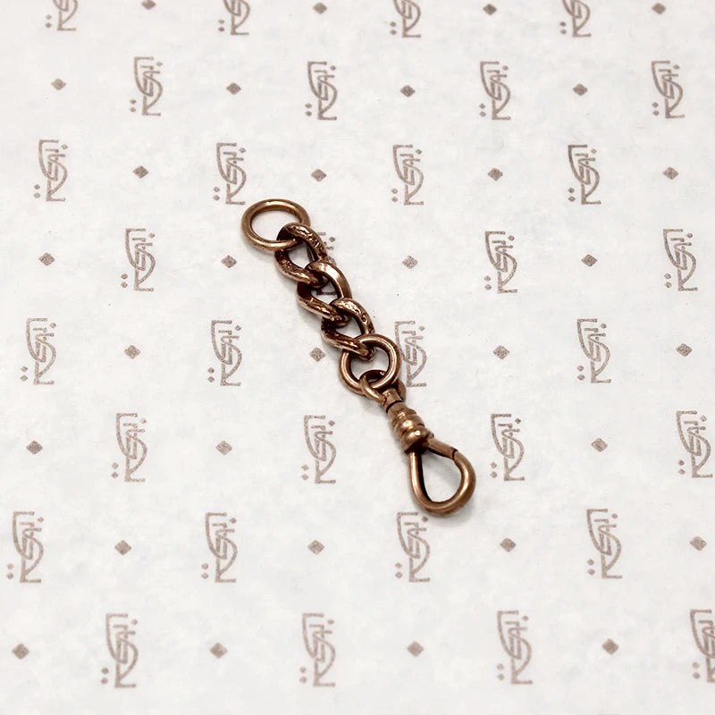 Textured Link Rose Gold Filled Charm Holder