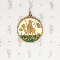 Colorful Enameled Fob with Camel