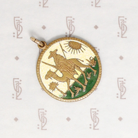 Colorful Enameled Fob with Camel