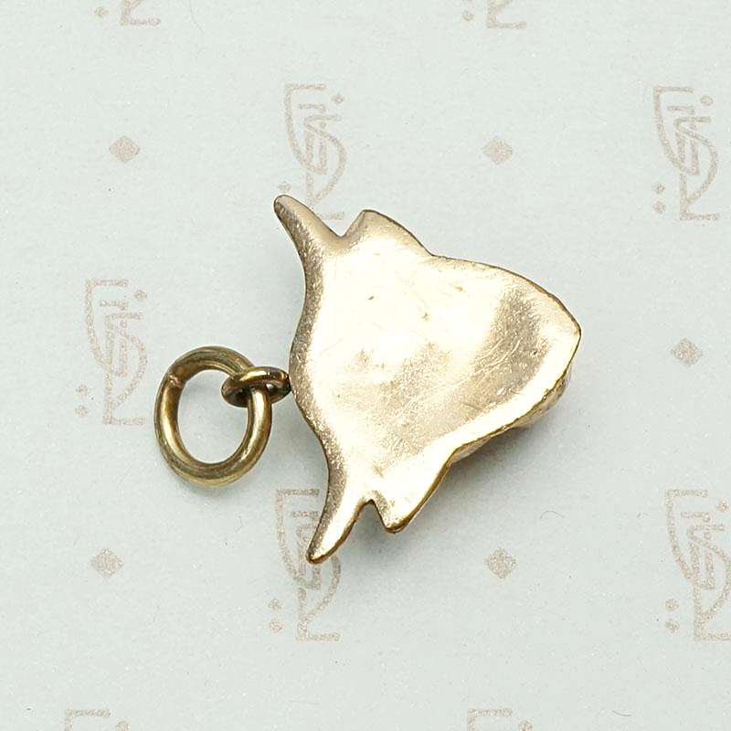 Curly Haired Bull's Head Pendant