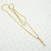 Golden Rope Chain with Sliding Charm Holder