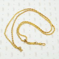 Golden Rope Chain with Sliding Charm Holder