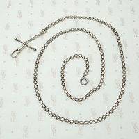 Sterling Flat & Flexible Married Chain with Hook & Bar