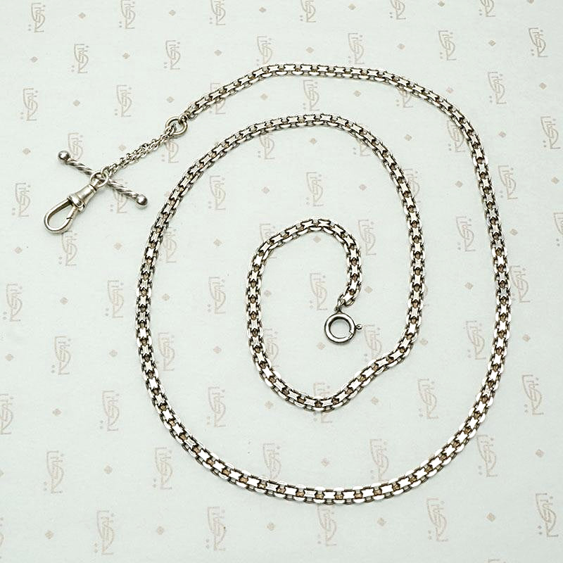 Sterling Flat & Flexible Married Chain with Hook & Bar