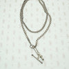 Sterling Flat & Flexible Married Chain with Hook & Bar