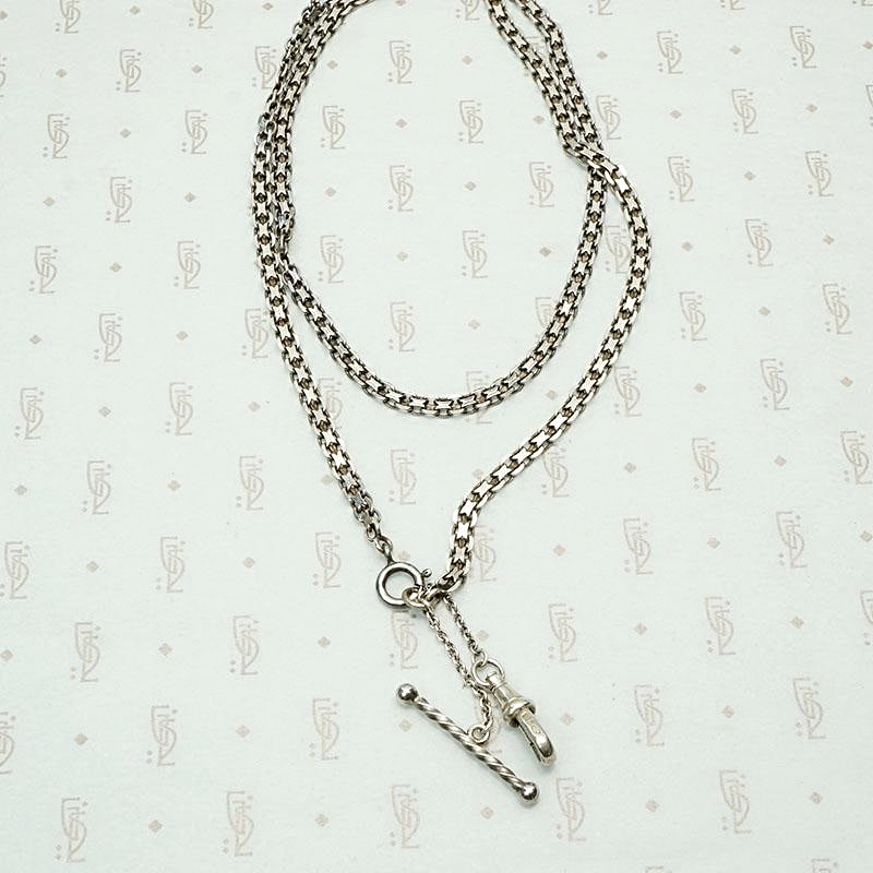 Sterling Flat & Flexible Married Chain with Hook & Bar