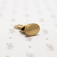 Petite Vintage Fob with Green Glass Gem