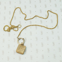 Gorgeous Gold Married Chain with Engraved Bolt Ring