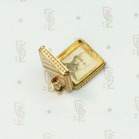 Stylish Square Engraved Victorian Locket