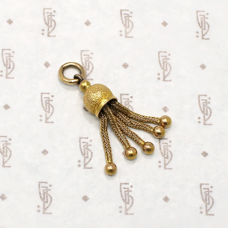 Chubby Gold Victorian Tassel Pendant