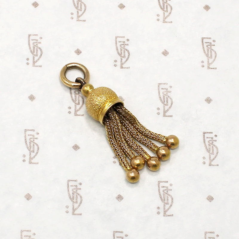 Chubby Gold Victorian Tassel Pendant