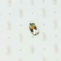 Tiny Enameled Silver Cicada Pendant