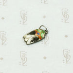 Tiny Enameled Silver Cicada Pendant